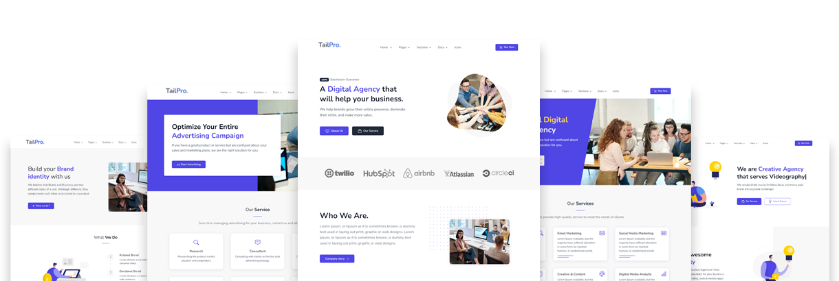 Tailwind agency template