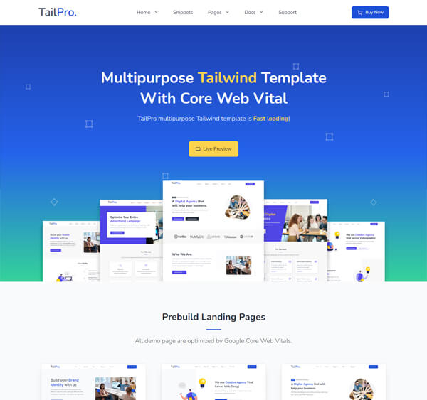 Tailwind Web Template agency