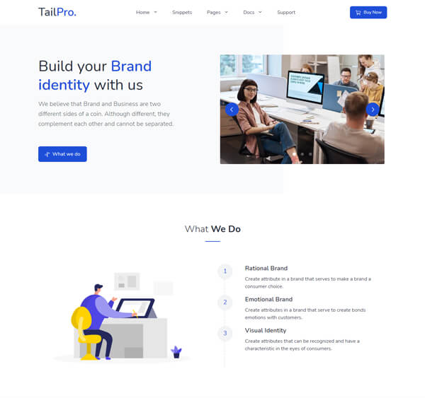 Tailwind Template Branding Agency